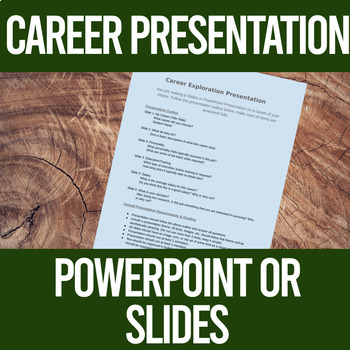 Preview of Career Exploration Project Presentation | Google Slides or PowerPoint w Rubric