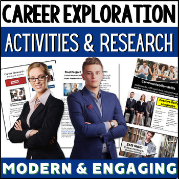 Preview of Career Exploration, Readiness, Research, and Soft Skills Unit Resource Bundle