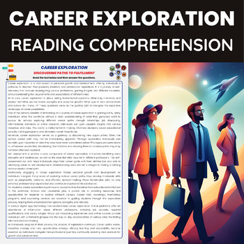 Preview of Career Exploration Reading Comprehension Passage Worksheet