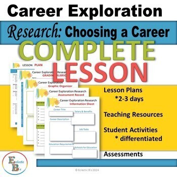 Preview of Career Exploration Research: Choosing a Career- Complete Lesson