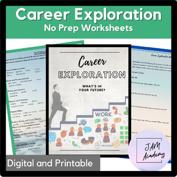 Preview of Career Exploration Research No Prep Digital Printable Versions Special Education
