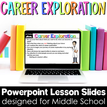 Preview of Career Exploration School Counseling Lesson Powerpoint Teaching Slides