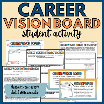 Career Exploration Vision Board by The Accidental Librarian | TPT