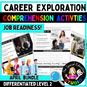 Preview of Career Exploration Vocational Job skill occupations readiness employment April 2