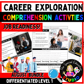 Preview of Career Exploration Vocational Job skill occupations readiness employment Aug 1