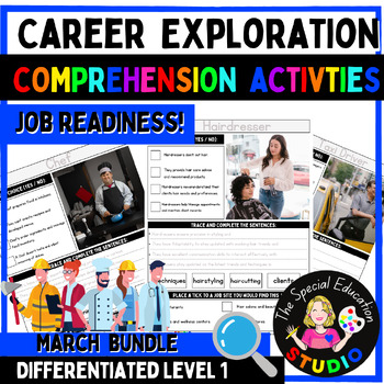Preview of Career Exploration Vocational Job skill occupations readiness employment March 1