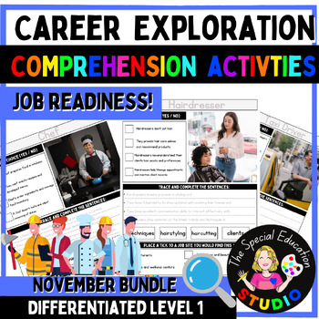 Preview of Career Exploration Vocational Job skill occupations readiness employment Nov 1