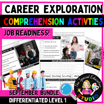 Preview of Career Exploration Vocational Job skill occupations readiness employment Sept 1