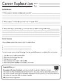 Career Exploration Worksheet - Bilingual PDF