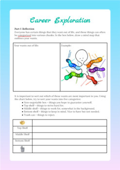 career exploration worksheets teaching resources tpt