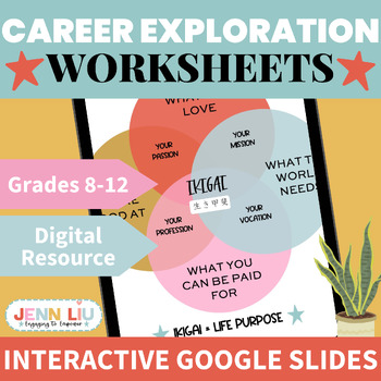 Preview of Career Exploration Worksheets with Career Interest Survey & Personality Test