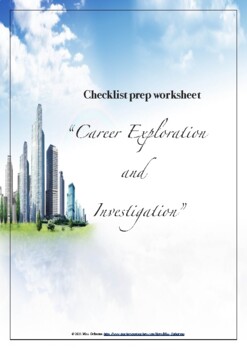 Preview of Career Exploration and Investigation