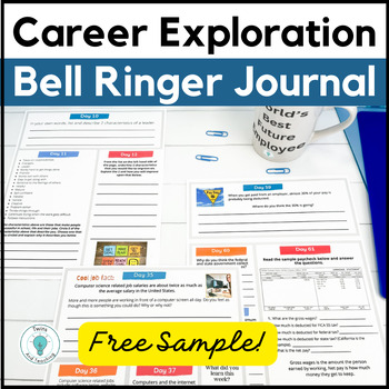 Preview of Career Exploration for High School Students Bell Work Free Sample