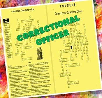 Preview of Career Focus: Correctional Officer (CROSSWORD PUZZLE)