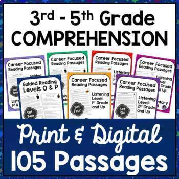 Preview of 3rd - 5th Grade Reading Comprehension Passages and Questions: Careers Bundle