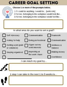 Preview of Career Goal Setting Template