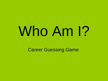 Preview of Career Guessing Game!