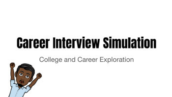 Preview of Career Interview Simulation Activity