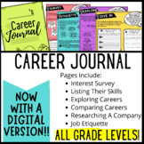 Career Journal Activity --PAPER/DIGITAL! Make thinking abo