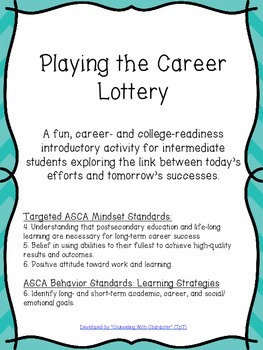 Preview of Career Lottery Lesson: Career- and College- Readiness Activity