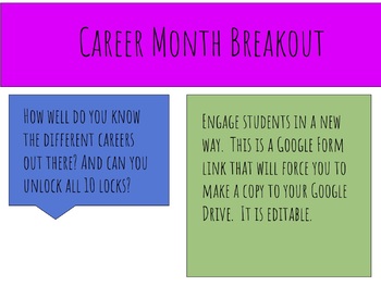 Preview of Career Month Digital Breakout