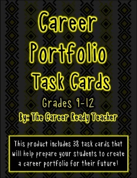 Preview of Career Portfolio Task Cards