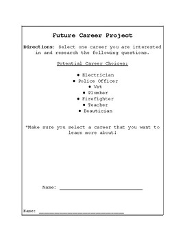 Preview of Career Project