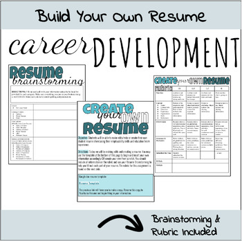 Preview of Career Readiness - Create Your Own Resume 