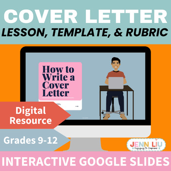 Preview of Cover Letter Lesson, Template, & Rubric - Career Readiness, Job/Life Skills