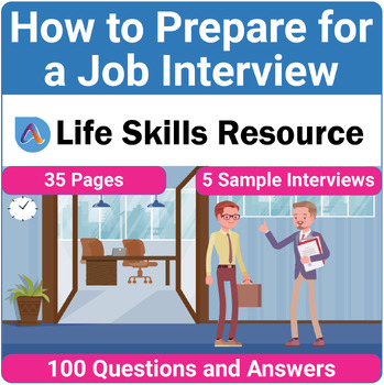 Preview of Career Exploration Activity Job Interview Skills and Mock Interview Questions