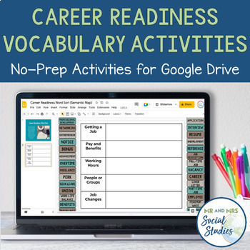 Preview of Career Readiness Vocabulary Activities for Google Drive | Career Education