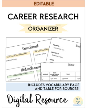 Preview of Career Research || Digital Version