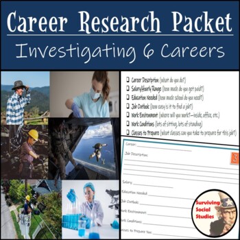 Preview of Research a Career - Research SIX Careers - Salary? Job Outlook? Education?