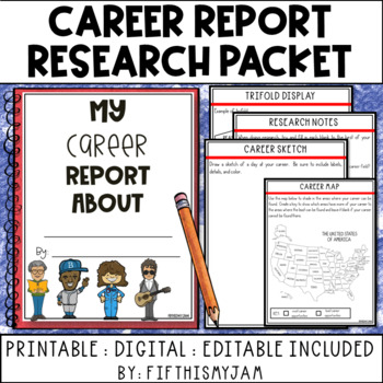 Preview of Career Research Packet | Career Display Project