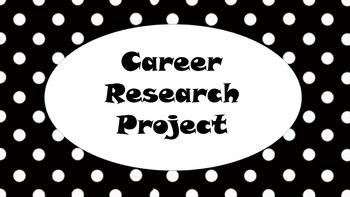 Preview of Career Research Project