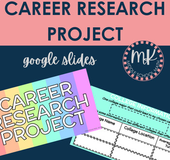 Preview of Career Research Project - Career Exploration Google Slides