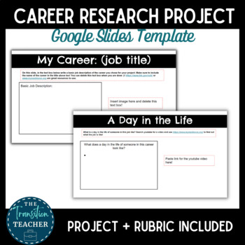 career research project for elementary students