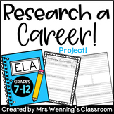 Career or Job Research Project! (Grades 7-12)