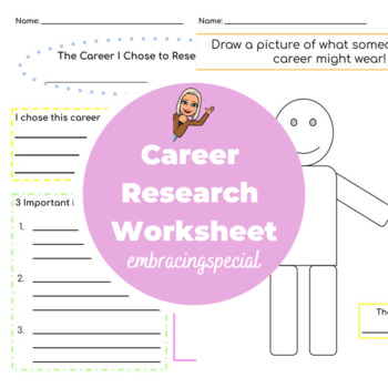 Preview of Career Research Worksheet