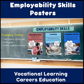 Preview of Employability skills posters for career room classroom decor