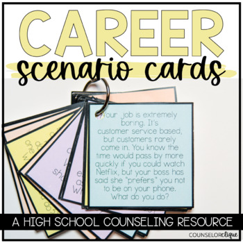 Preview of Career Scenario Cards for High School Students