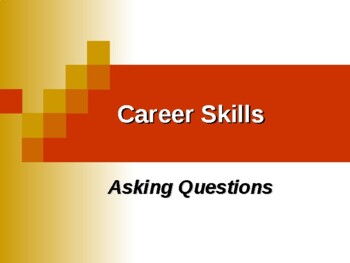 Preview of Career Skills No 16 (Asking Questions)