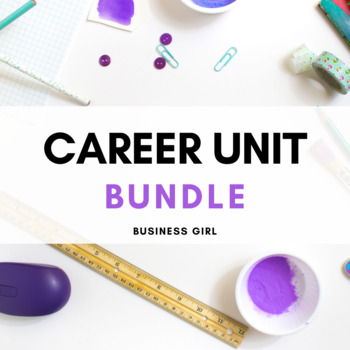 Preview of Career Unit Bundle: Goals, Cover Letter, Research, Report, and Interviews