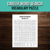 Career Vocabulary Word Search Puzzle | Future Exploration Unit