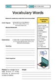 Career Vocabulary Words and Test