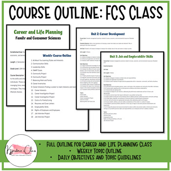 Preview of Career and Life Planning Course and Unit Outline | Family and Consumer Sciences