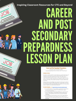 Preview of Career and postsecondary preparedness lesson plan with personality assessment