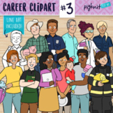 Career clipart set 3 with community helpers