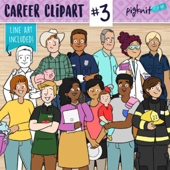 Preview of Career clipart set 3 with community helpers