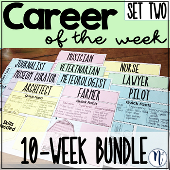 Preview of Career of the Week Set Two: 10-Week BUNDLE